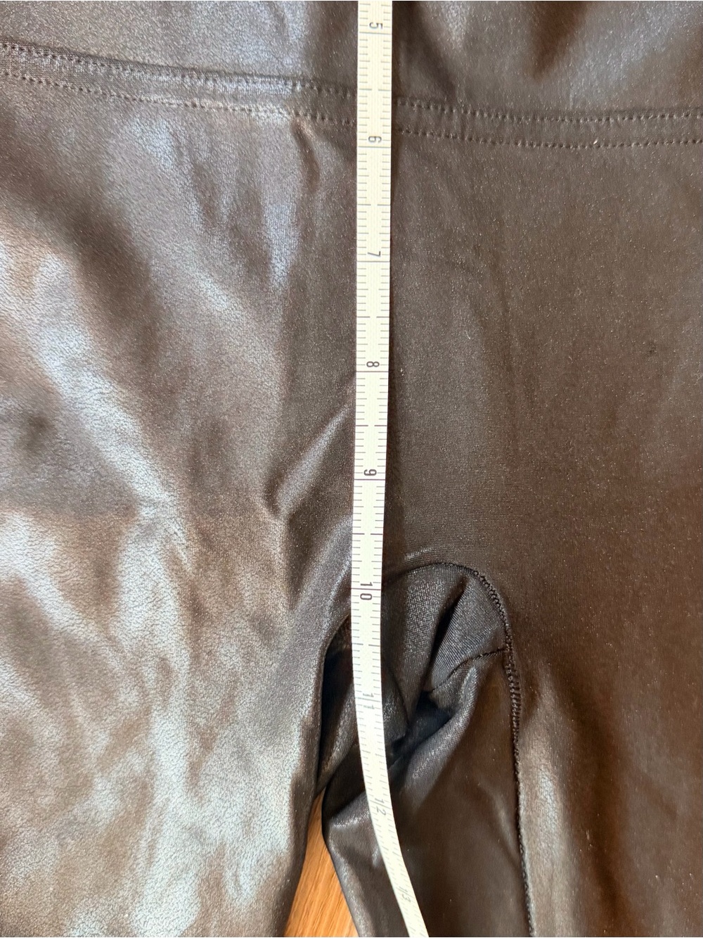 SPANX Faux Leather Leggings High Rise Black L/Petite - Picture 7 of 8